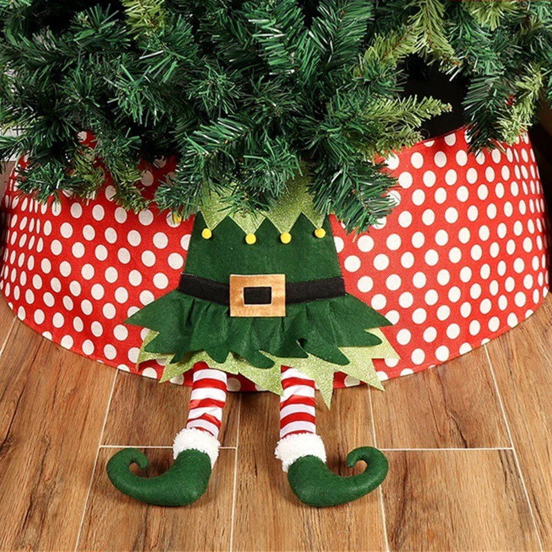 Christmas red/white polka dot tree skirt - Image 2