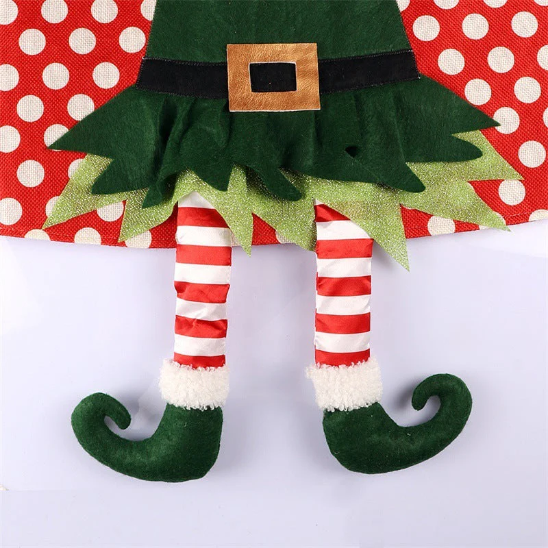 Christmas red/white polka dot tree skirt - Image 3