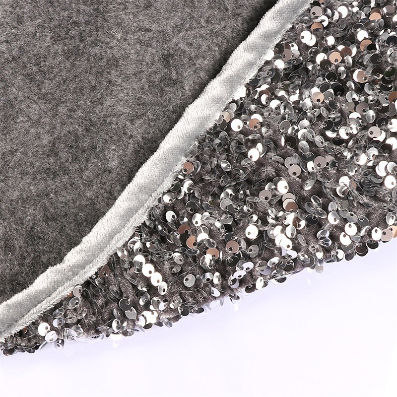 Christmas sequin decoration for Christmas tree, sequin tree skirt - Image 5