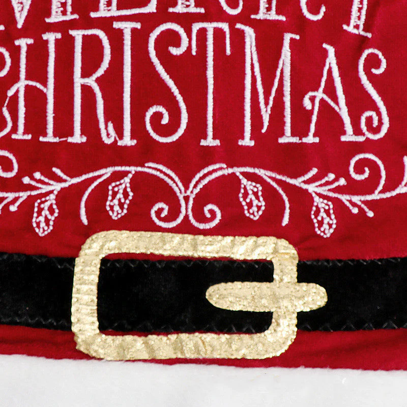 Christmas tree base Decorative velvet belt Tree skirt - Image 4