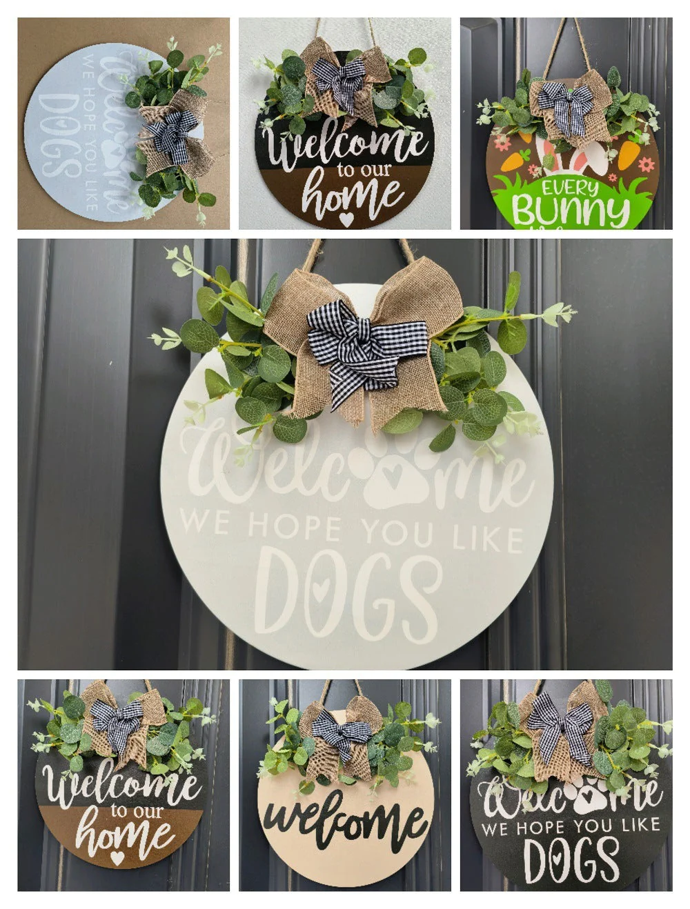 Christmas Tree Board Garland Door Plate Decorations - Image 4