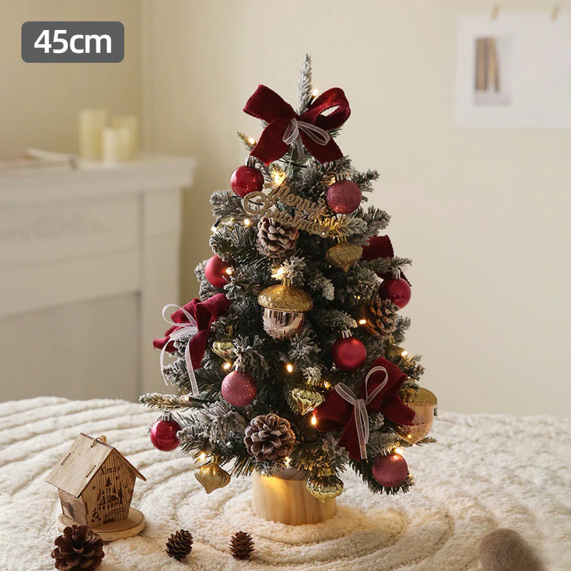 Christmas tree set for the desktop 45 cm window decoration mini ornaments