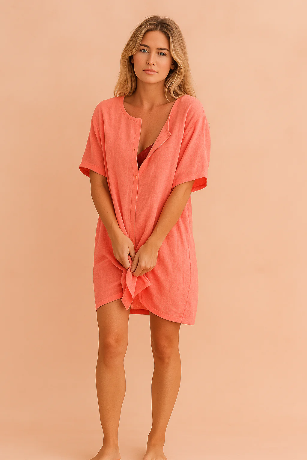 CoastalBreeze | Lightweight Midi Dress as a Beach and Swimwear Cover-Up - Image 5