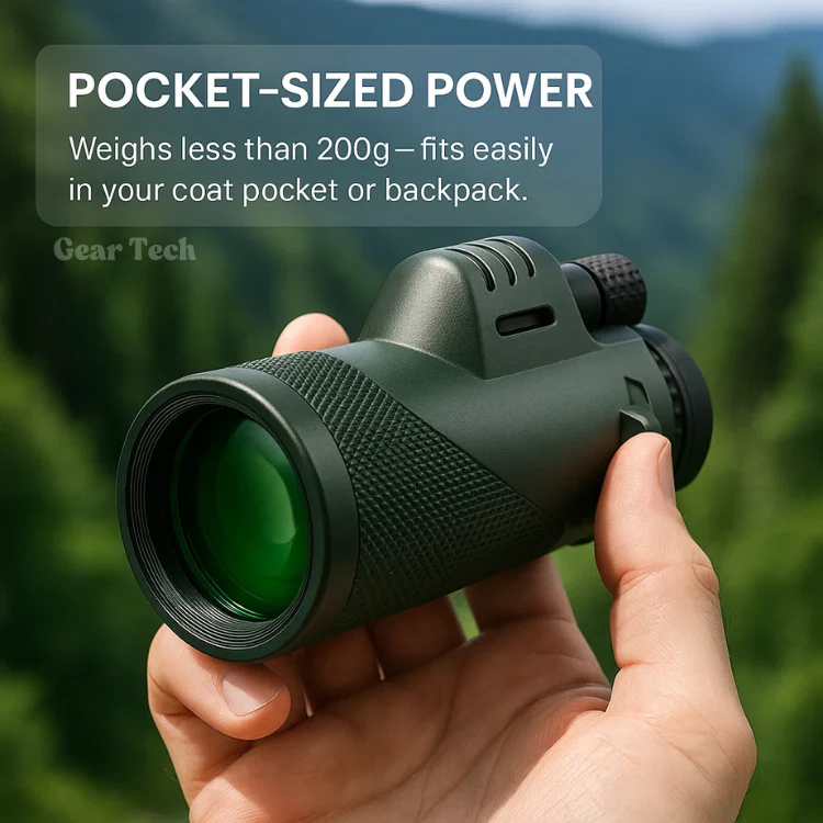 Compact monocular with 45x ultra-zoom | HD lens, lightweight and perfect for hiking, birdwatching and sporting events - Image 3