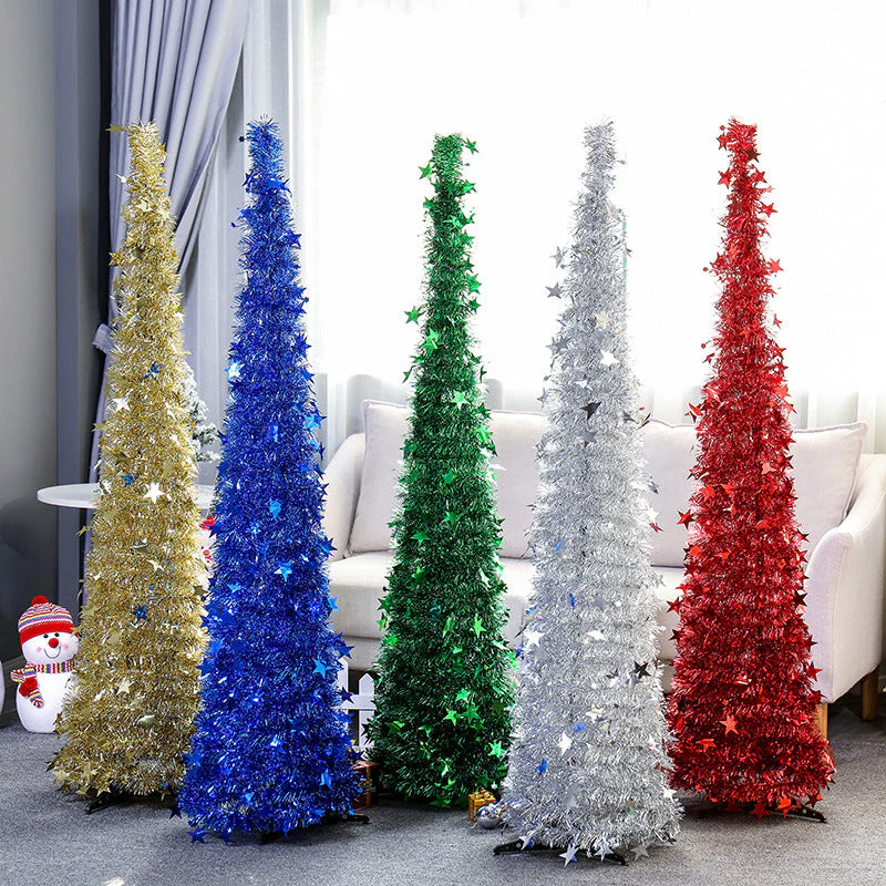 Creative Christmas tree decoration with garlands - Image 3