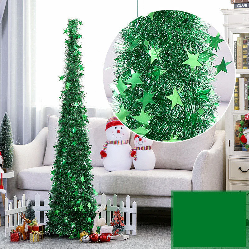 Creative Christmas tree decoration with garlands - Image 6
