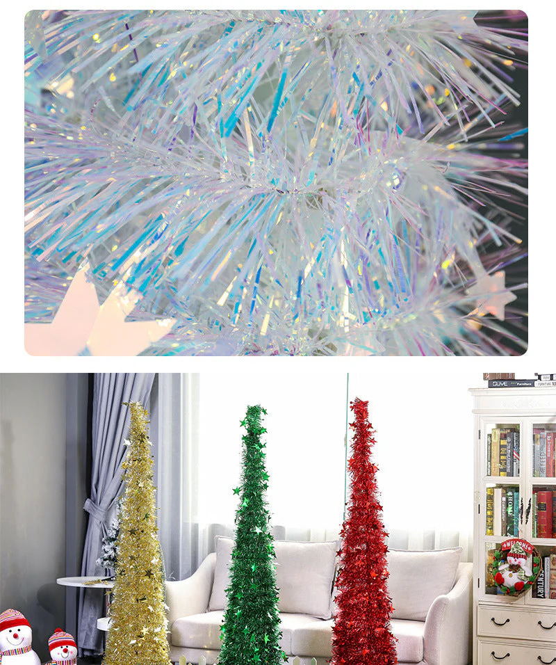 Creative Christmas tree decoration with garlands - Image 8