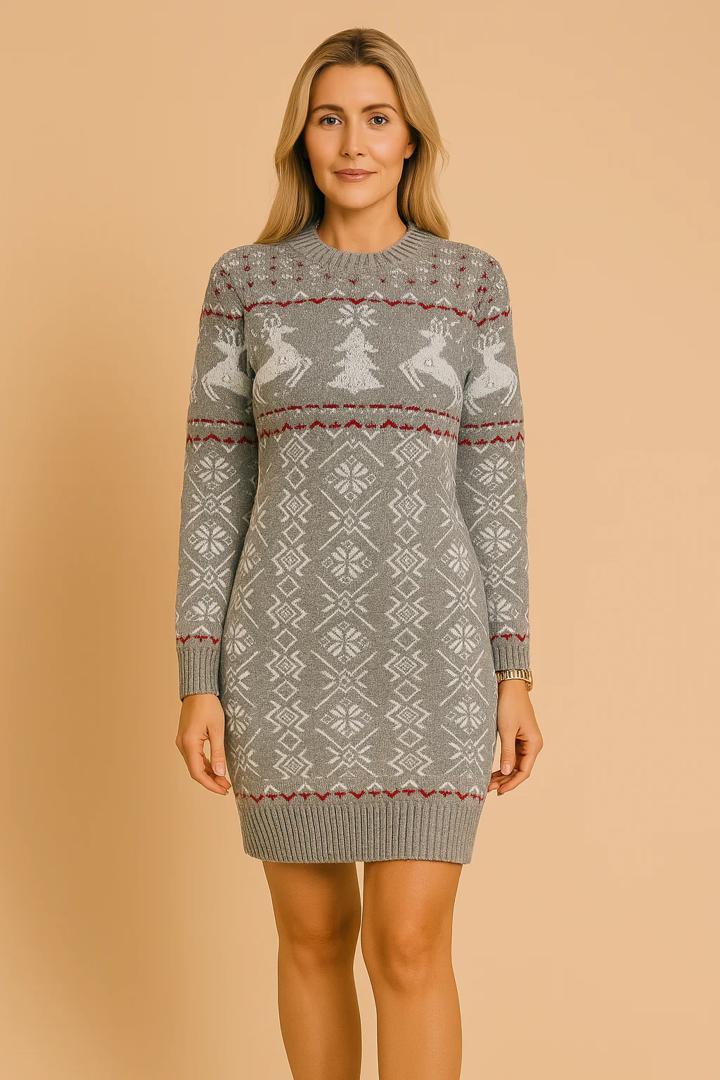 CRISTY | Warm Winter Christmas Dress for Women