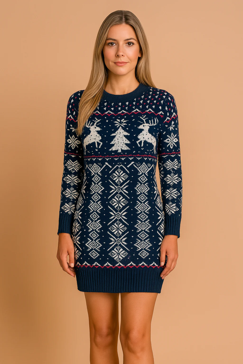 CRISTY | Warm Winter Christmas Dress for Women - Image 2