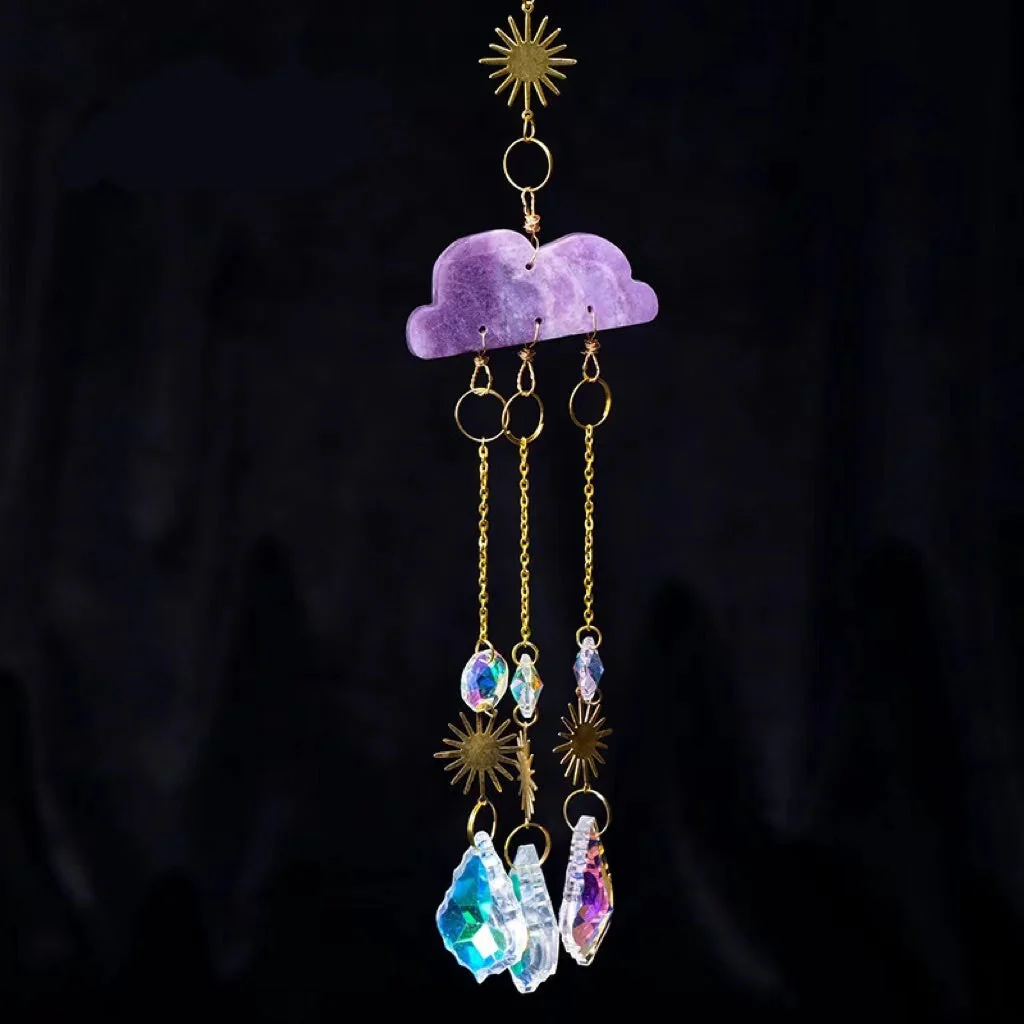 Crystal Sky Suncatcher Wind Chime Christmas Pendant Pendant Chain