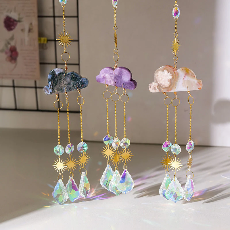 Crystal Sky Suncatcher Wind Chime Christmas Pendant Pendant Chain - Image 2