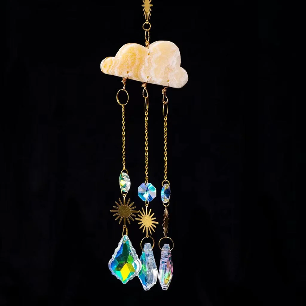 Crystal Sky Suncatcher Wind Chime Christmas Pendant Pendant Chain - Image 3
