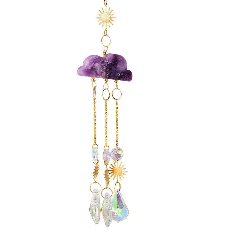 Crystal Sky Suncatcher Wind Chime Christmas Pendant Pendant Chain - Image 5