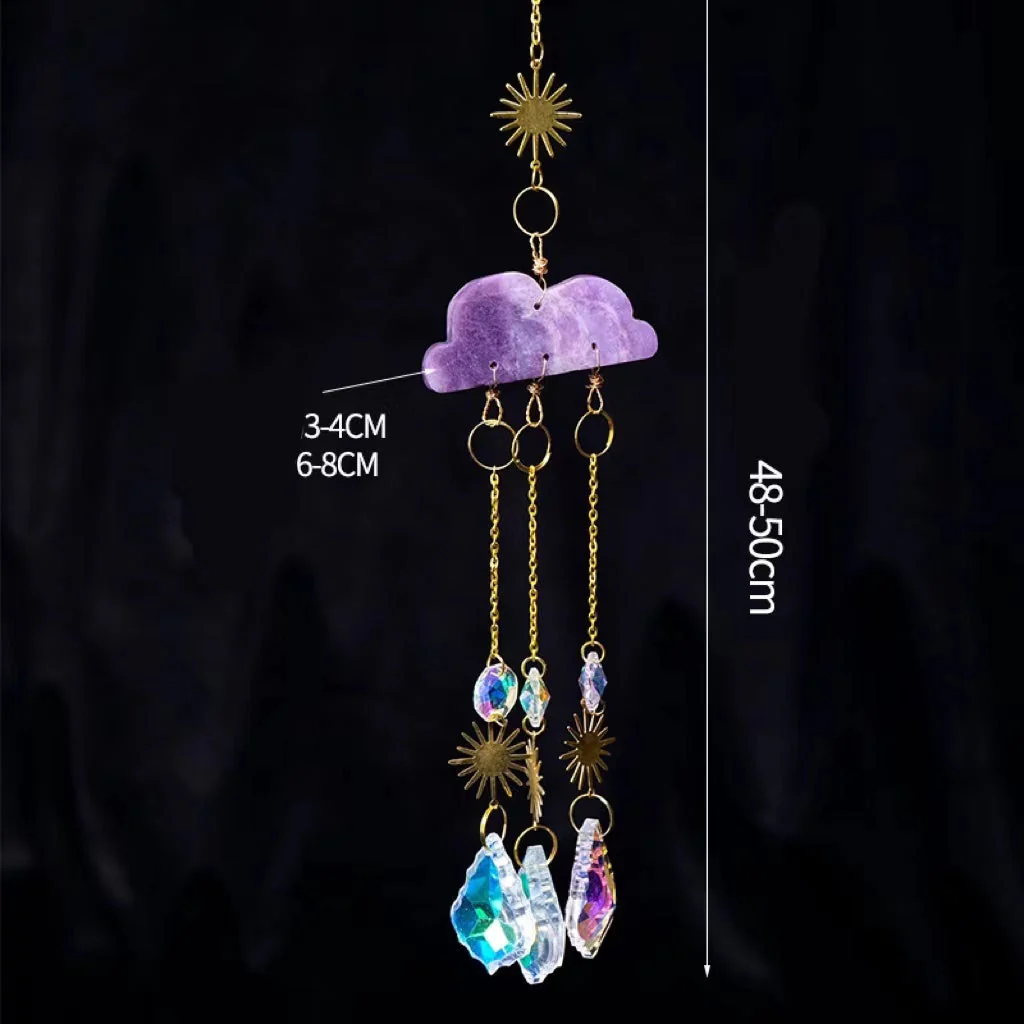 Crystal Sky Suncatcher Wind Chime Christmas Pendant Pendant Chain - Image 6