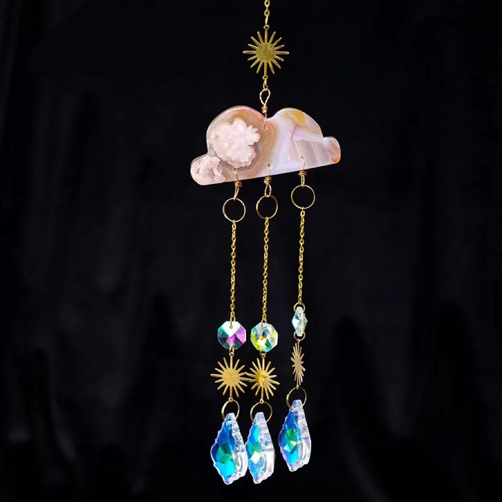 Crystal Sky Suncatcher Wind Chime Christmas Pendant Pendant Chain - Image 7
