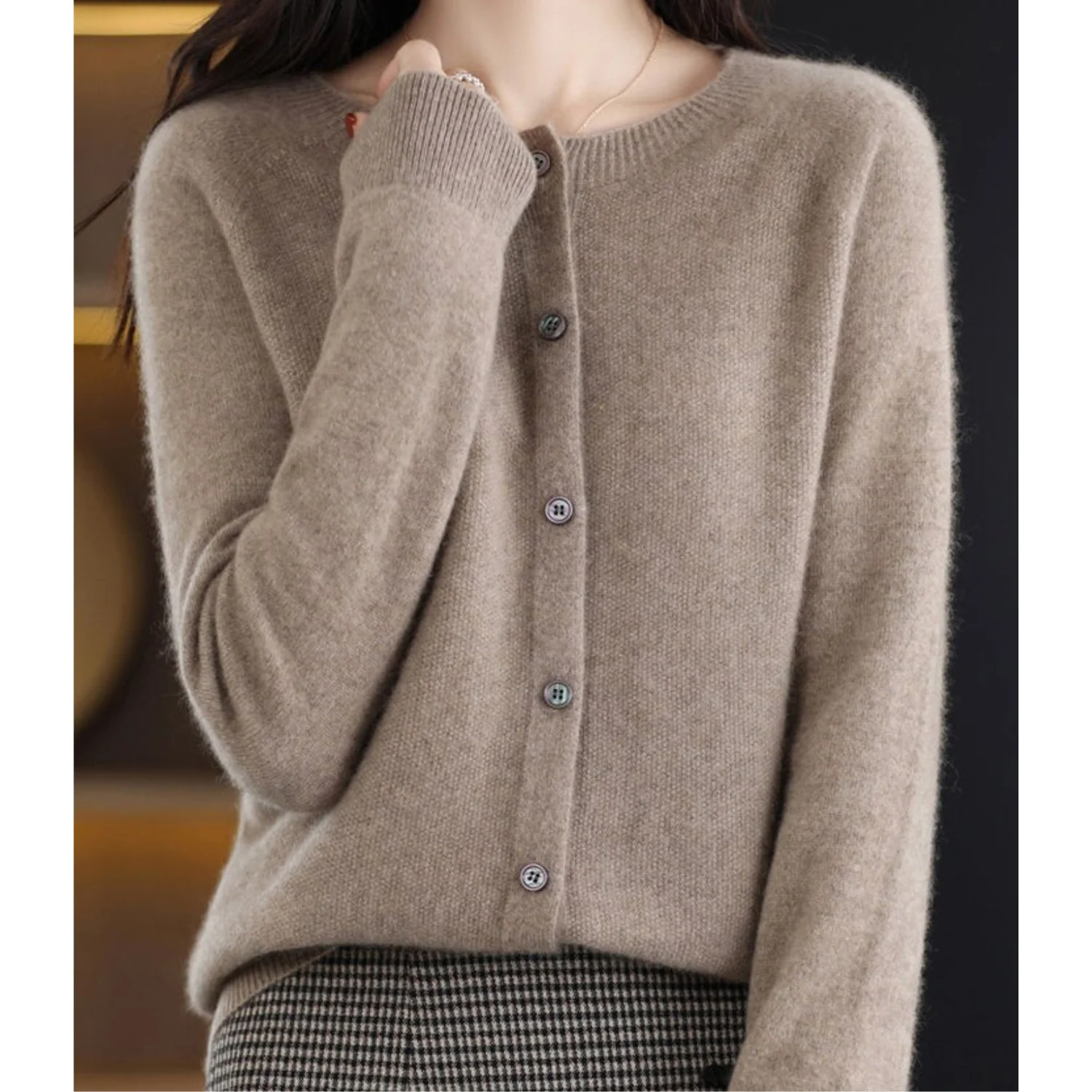 DANIELLE | Women's O-Neck Cardigan - Image 12