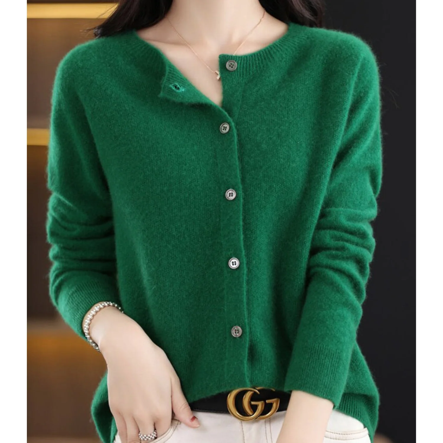 DANIELLE | Women's O-Neck Cardigan - Image 5