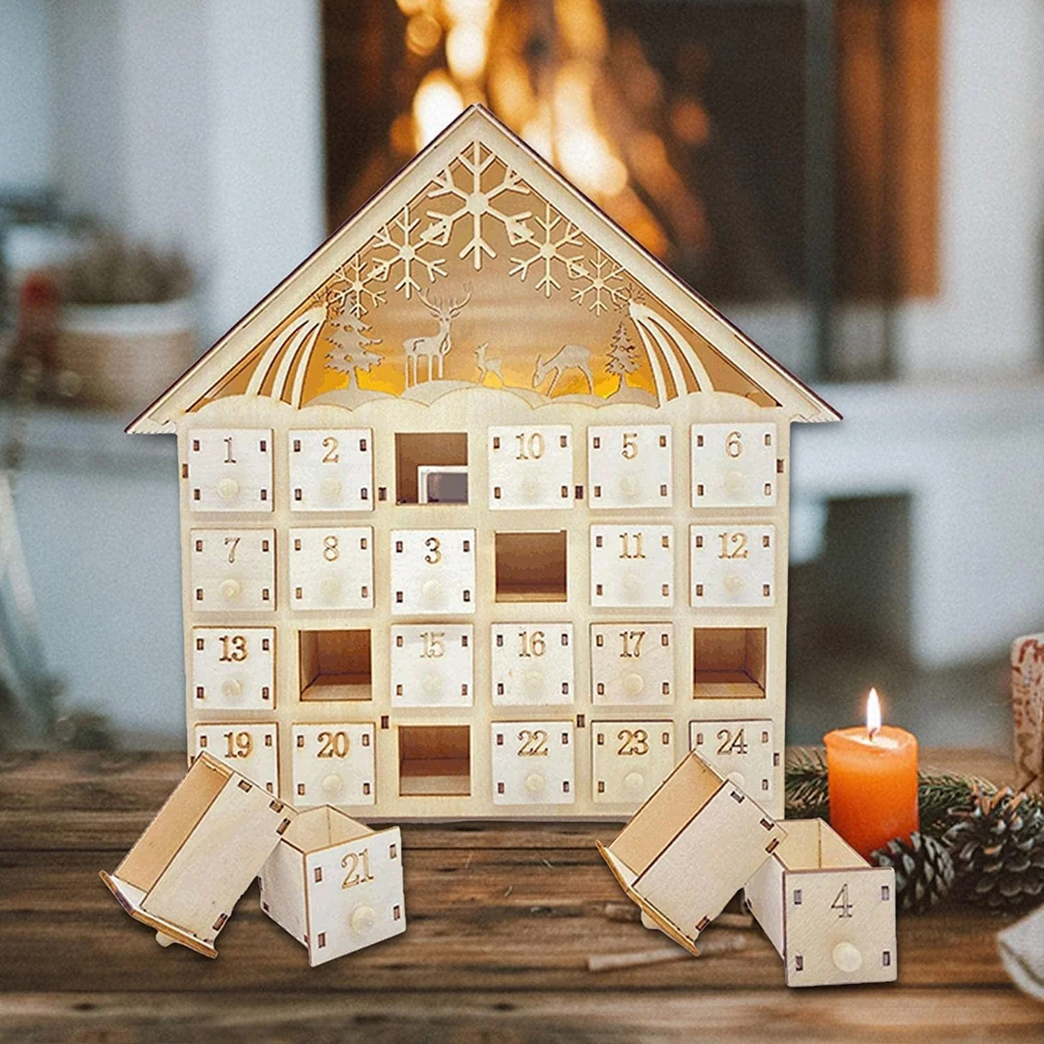Decorative Creative Wooden Christmas Gifts Handmade Ornaments - Image 4