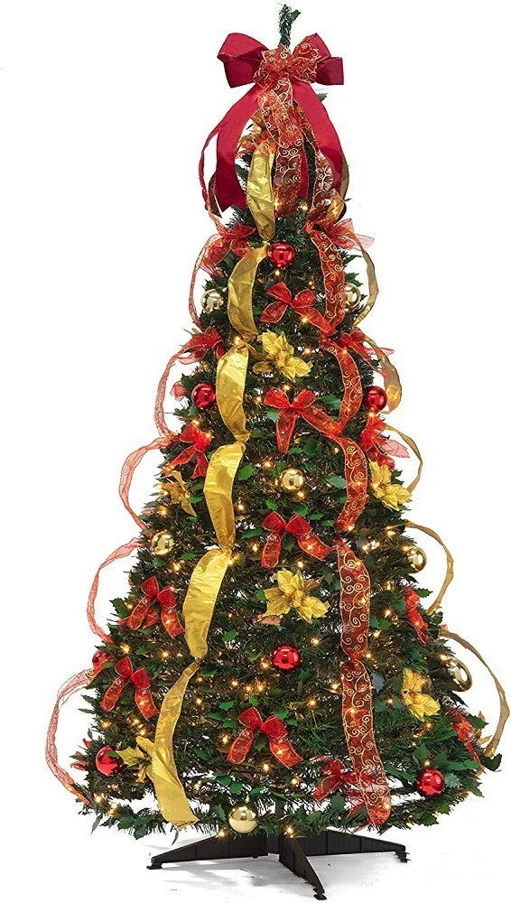 Decorative foldable colorful spiral Christmas tree