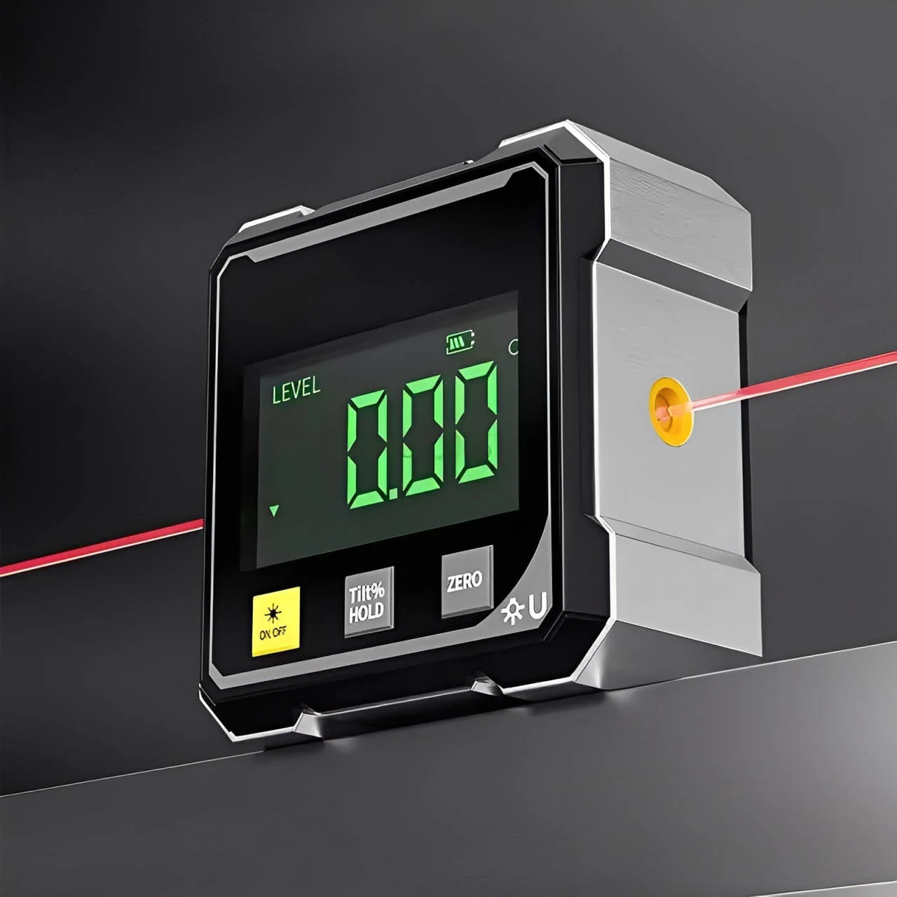 Digital Angle Finder Tool with Laser Level, Magnetic Grip, and USB Rechargeable Battery – Accurate Angle Measuring Tool
