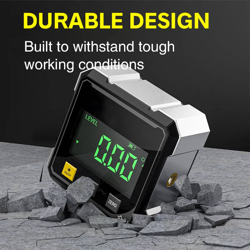 Digital Angle Finder Tool with Laser Level, Magnetic Grip, and USB Rechargeable Battery – Accurate Angle Measuring Tool - Image 4
