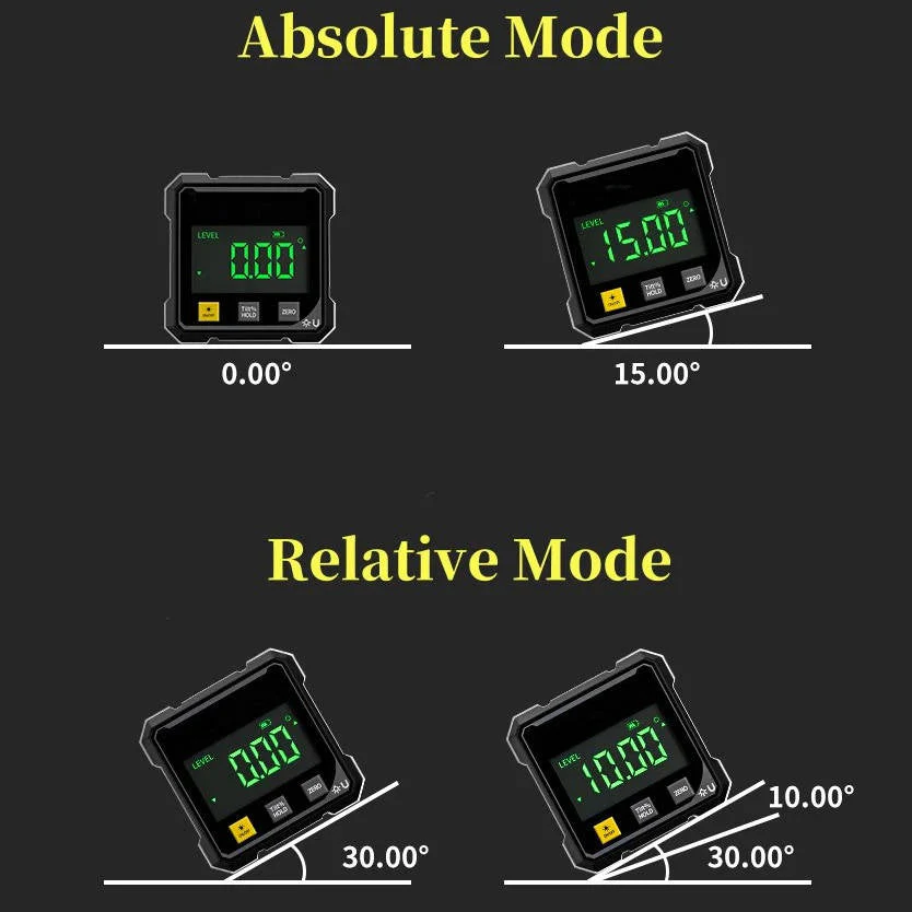 Digital Angle Finder Tool with Laser Level, Magnetic Grip, and USB Rechargeable Battery – Accurate Angle Measuring Tool - Image 7