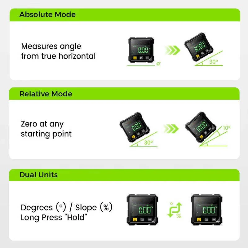 Digital Angle Finder Tool with Laser Level, Magnetic Grip, and USB Rechargeable Battery – Accurate Angle Measuring Tool - Image 8