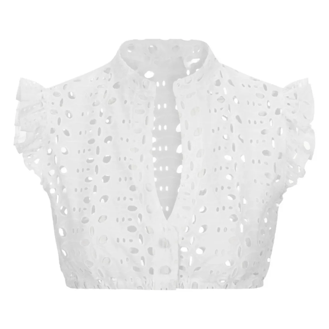 Dirndl blouse with lace and traditional folk costume style