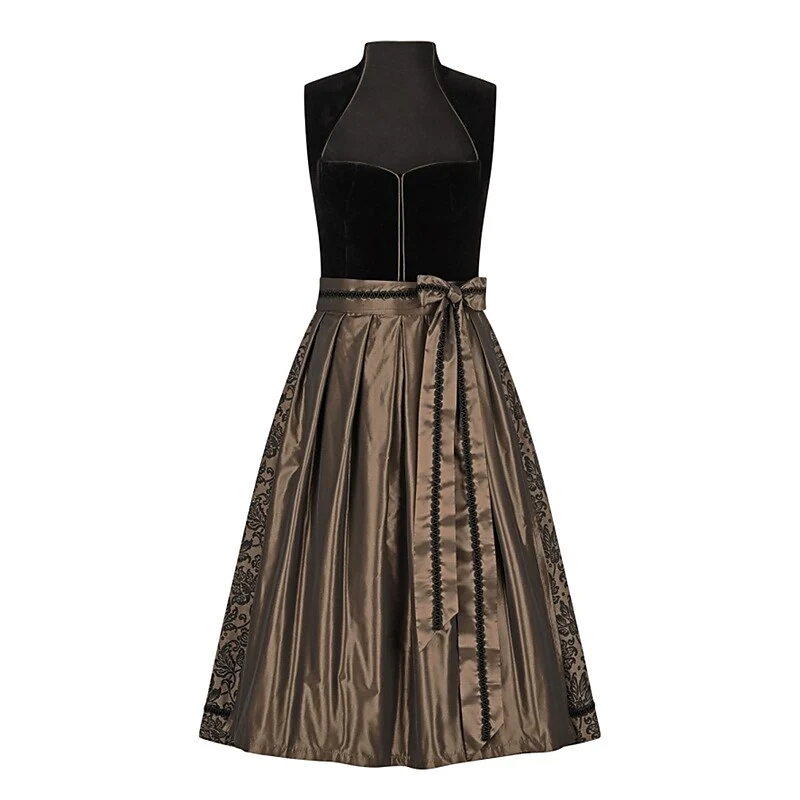 Dirndl dress – Bronze | Elegant women's traditional dress with apron for Oktoberfest - Image 2
