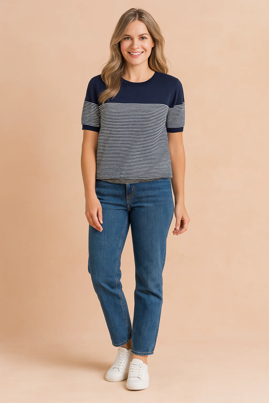 EDITH | Striped short-sleeved top - Image 2