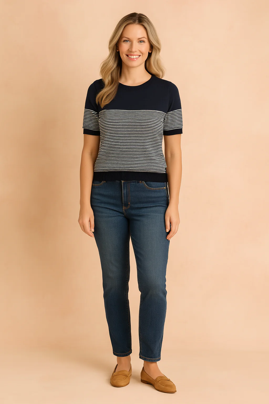 EDITH | Striped short-sleeved top - Image 3