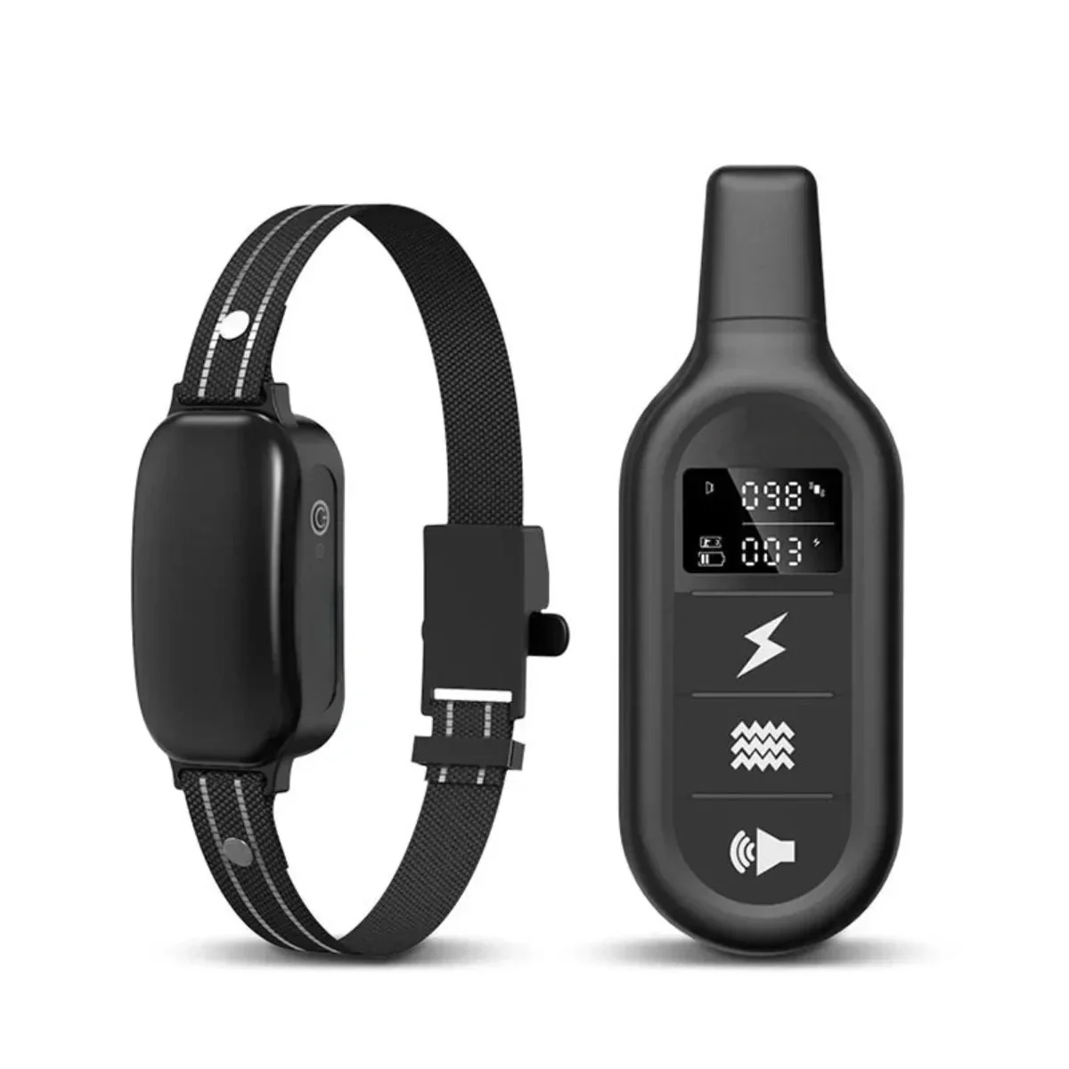 Electric dog training collar with remote control, waterproof, 16 adjustable shock levels, 1000 m range, beep and vibration modes