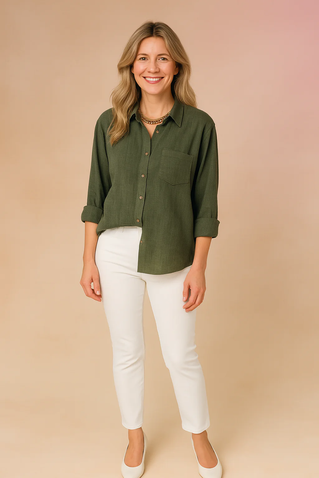Ellie | Loose-fitting shirt blouse with pocket - Image 5