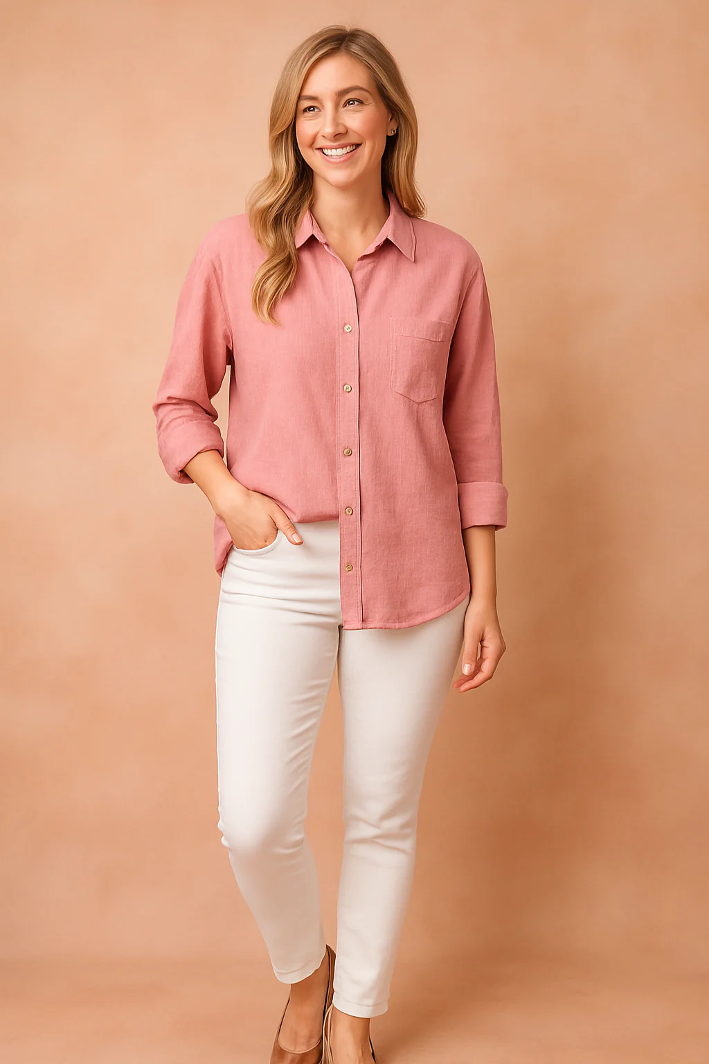 Ellie | Loose-fitting shirt blouse with pocket - Image 7