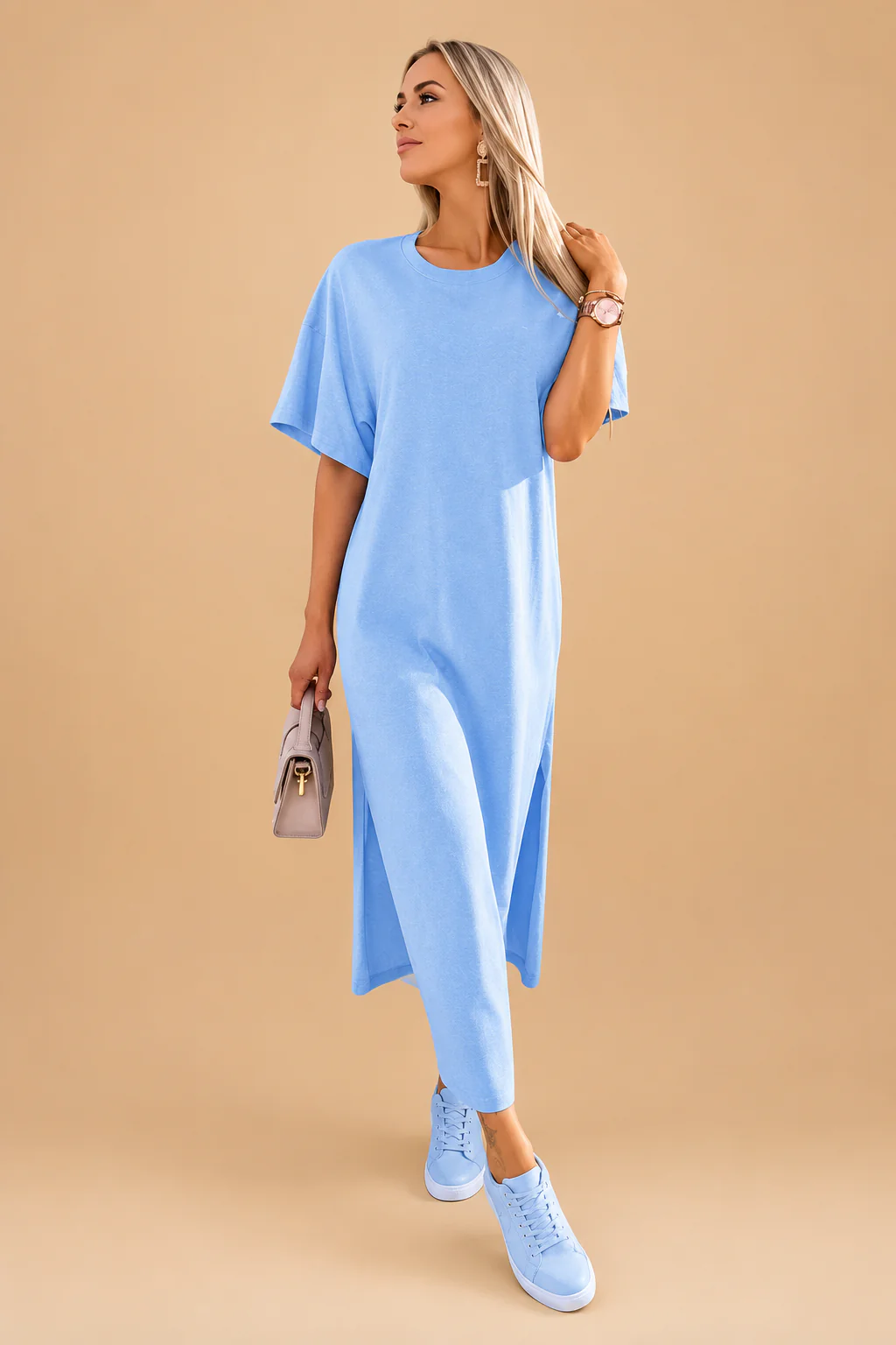 Estela | Elegant Batwing Sleeve Dress - Image 4