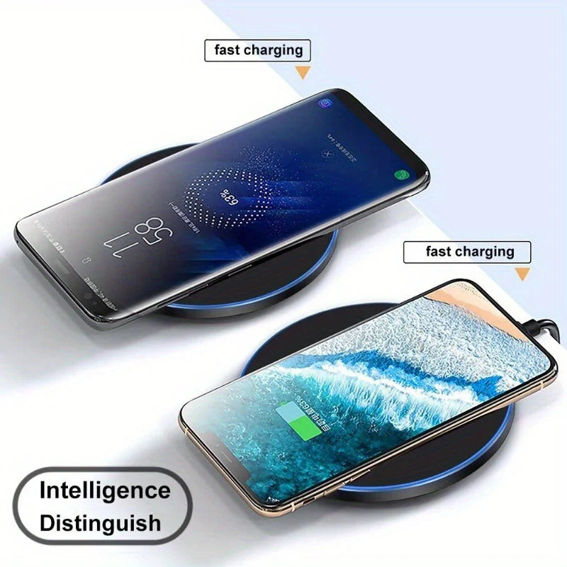 Fast wireless charger - 15W induction charging pad for iPhone and Android devices, elegant design, wireless convenience - Image 5