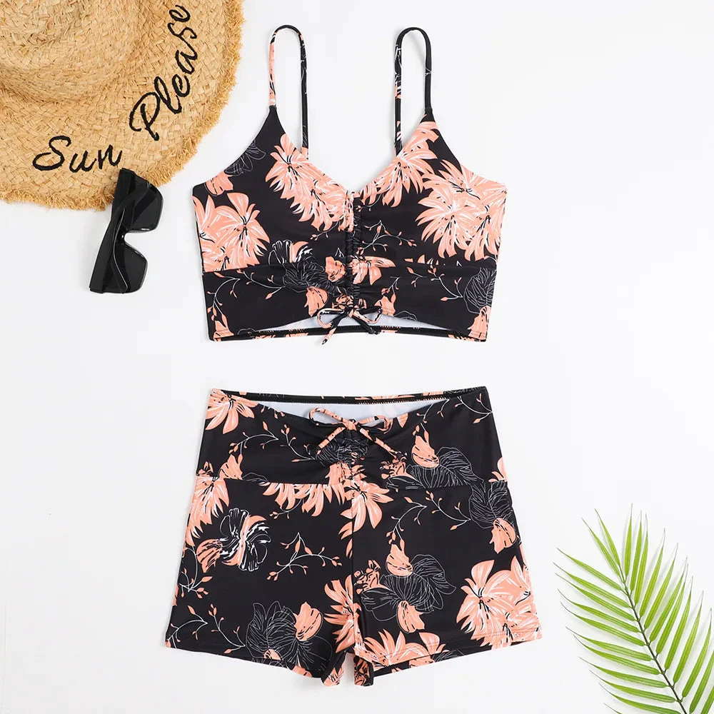 Floral print bikini with a high waist and summery flair - Image 6