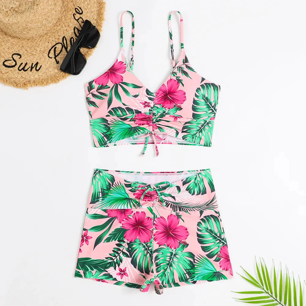Floral print bikini with a high waist and summery flair - Image 7