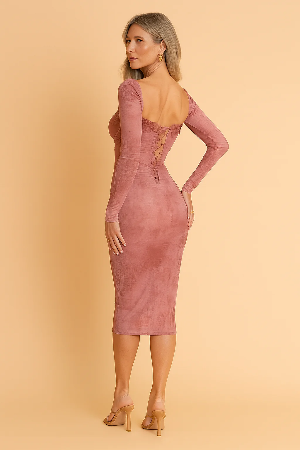 Francine | Elegant Pink Dress - Image 3