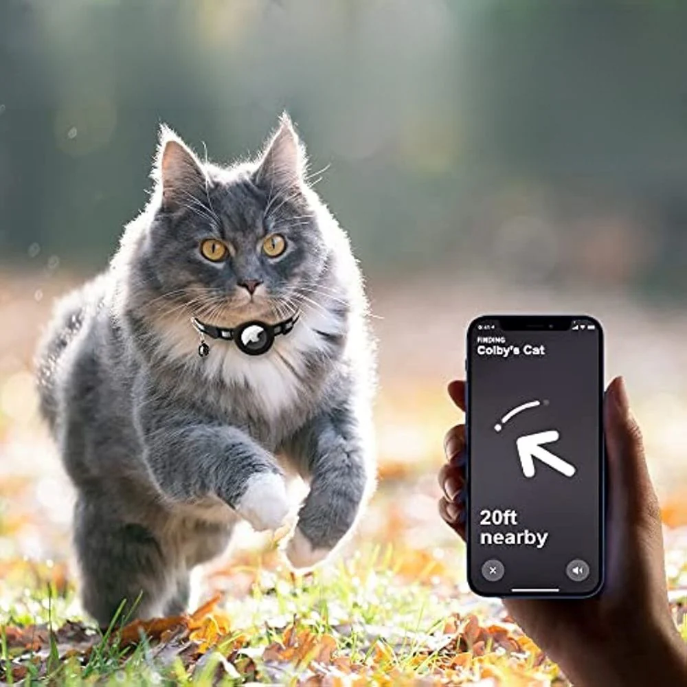 GPS Cat Tracker Collar with Quick Release, Reflective Design, Durable Nylon for Outdoor Safety and Comfort - Image 2