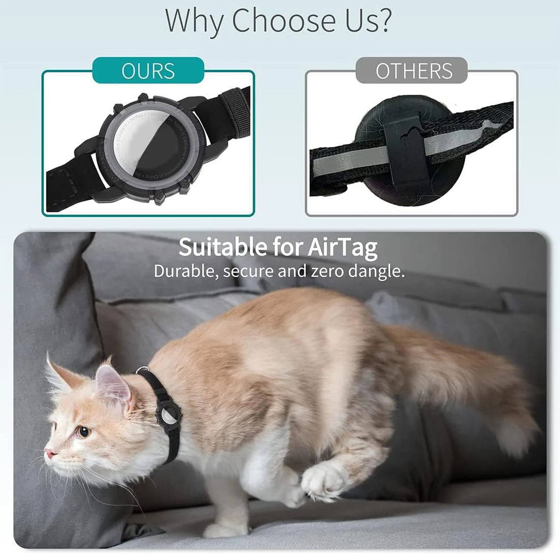 GPS Cat Tracker Collar with Quick Release, Reflective Design, Durable Nylon for Outdoor Safety and Comfort - Image 5