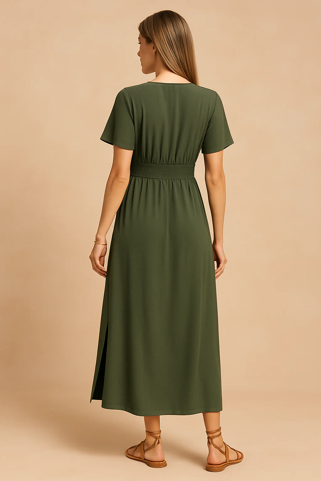 Heather | Long Boho Dress with V-Neck - Image 3