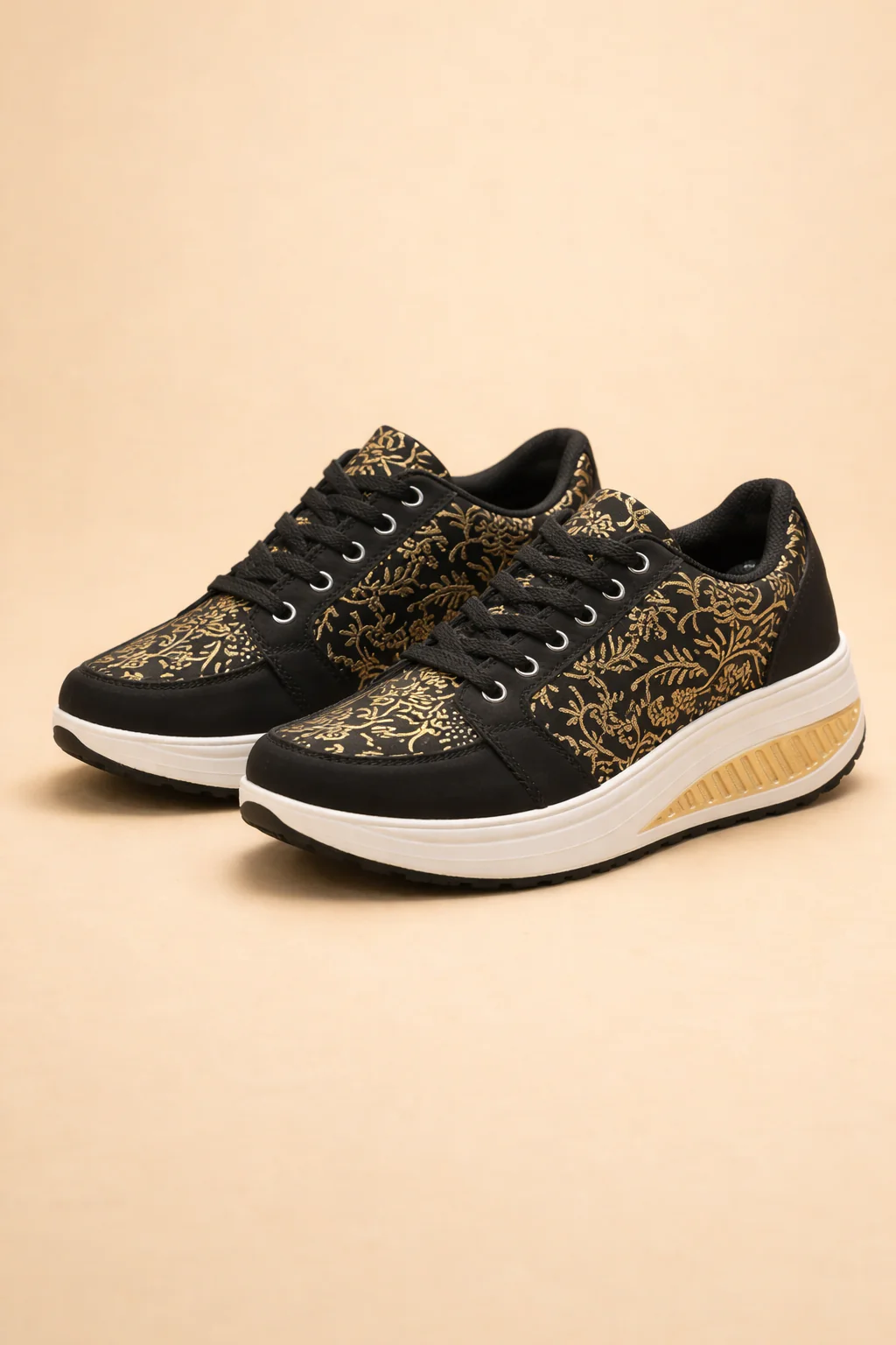 Helena | Women’s Floral Lace-Up Platform Sneakers with All-Day Comfort - Image 3