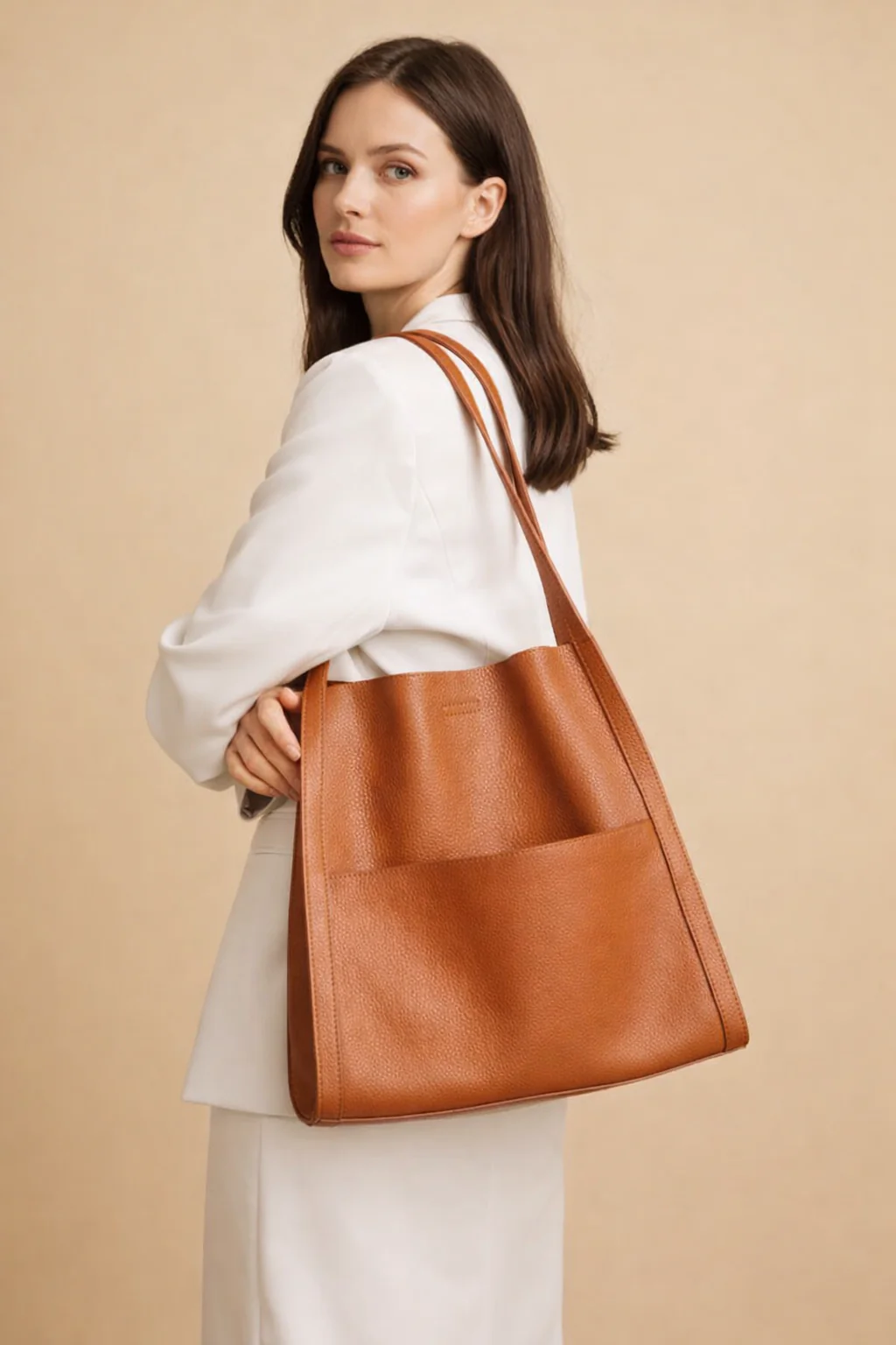 Honey | Women’s Elegant Slouch Shoulder Bag - Image 4
