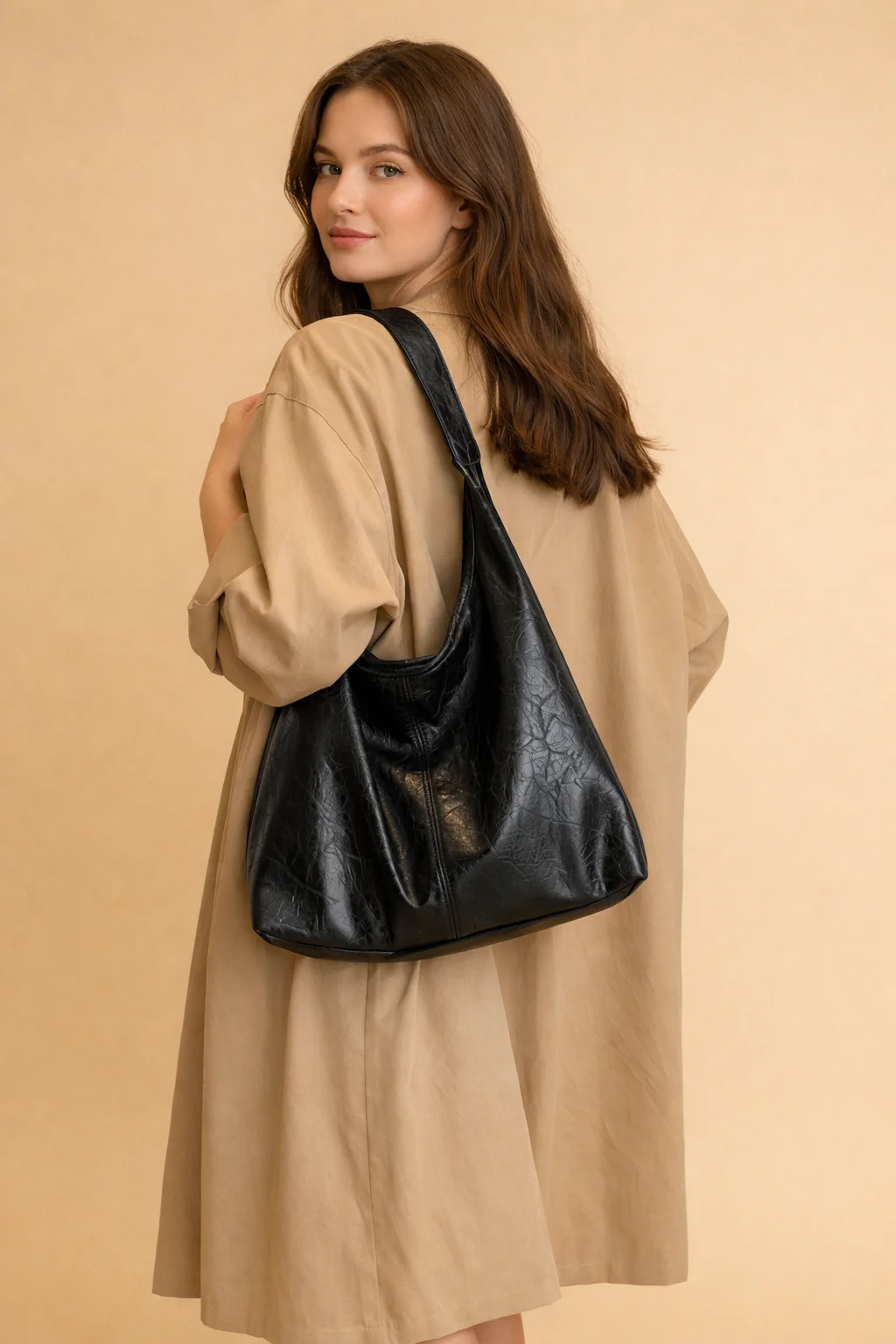 Honey | Women’s Elegant Slouch Shoulder Bag - Image 5