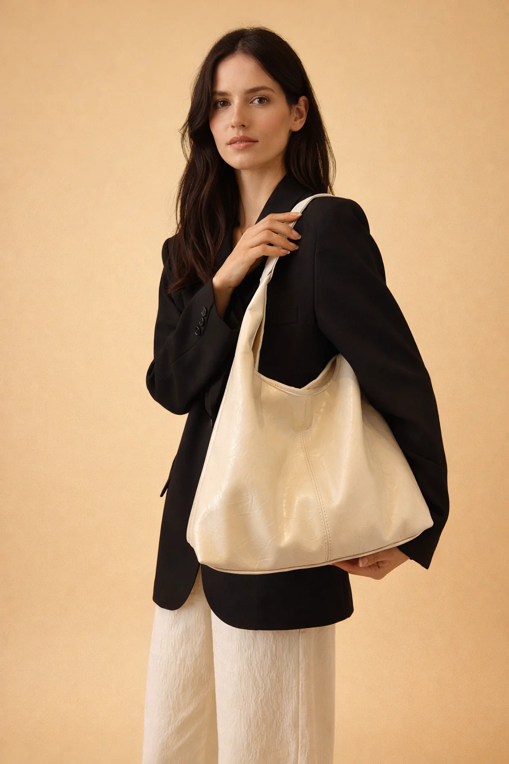 Honey | Women’s Elegant Slouch Shoulder Bag - Image 6