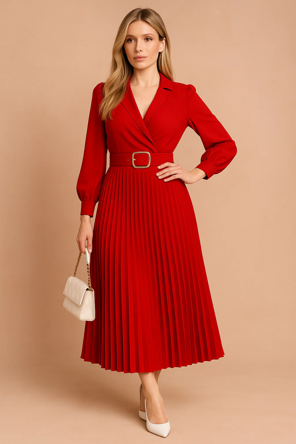 Isabela| Plus Size Elegant Knee-Length Dress for Spring - Image 2