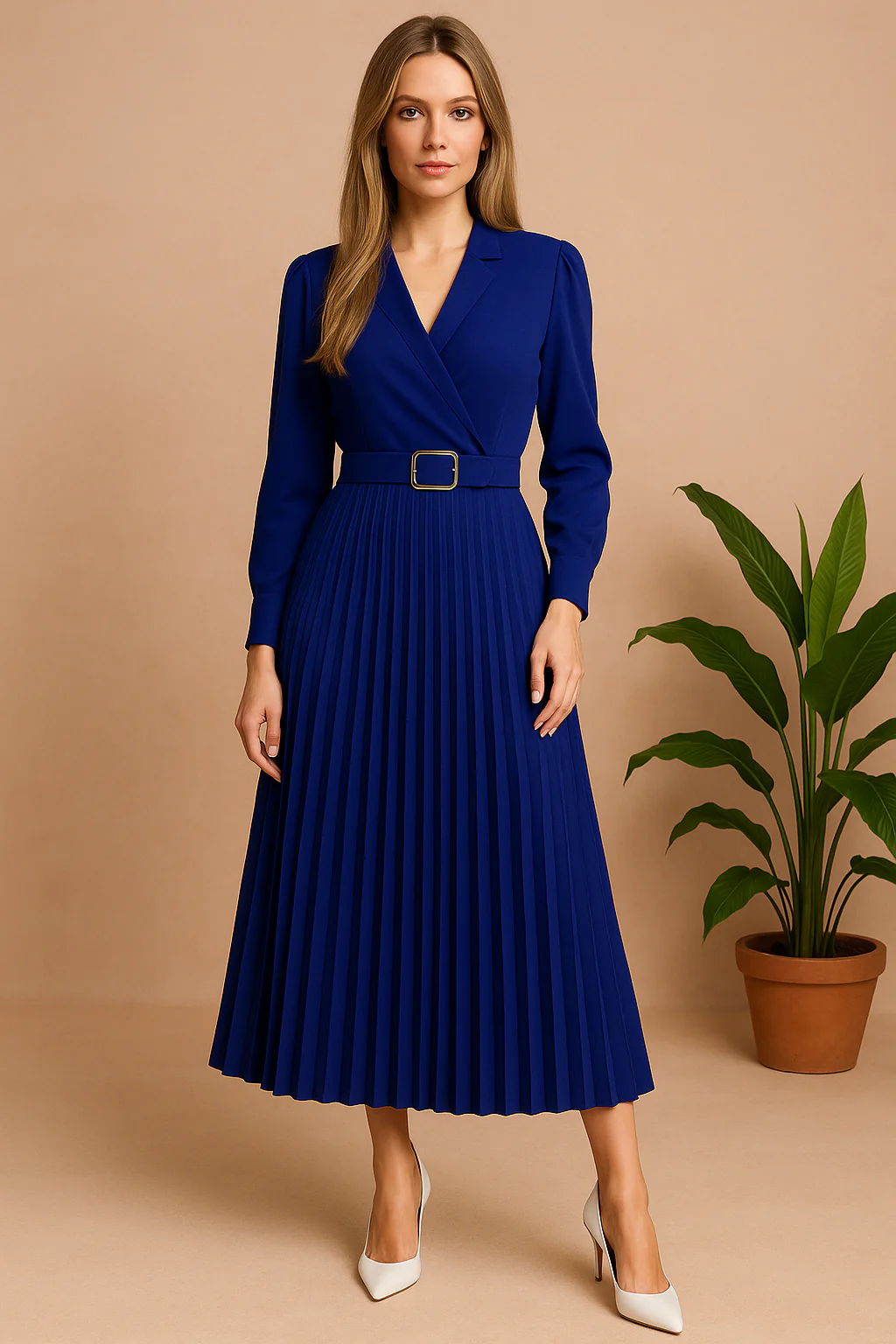 Isabela| Plus Size Elegant Knee-Length Dress for Spring - Image 4