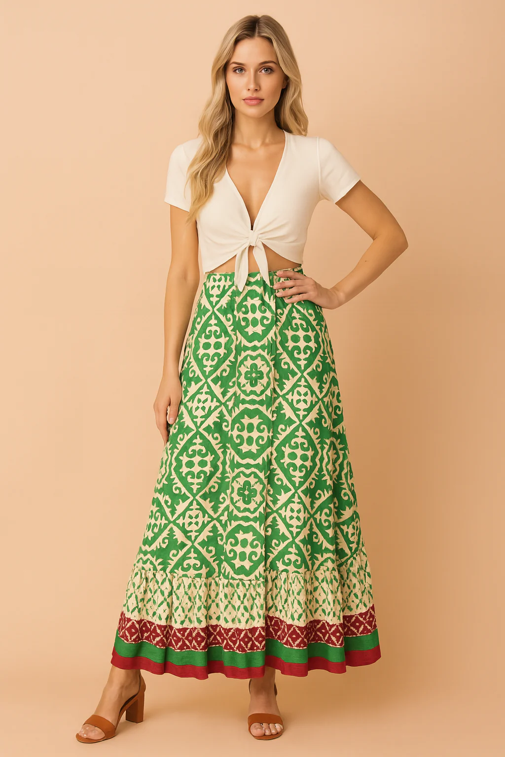 Izzy | Long Summer Skirt in Retro Boho Style
