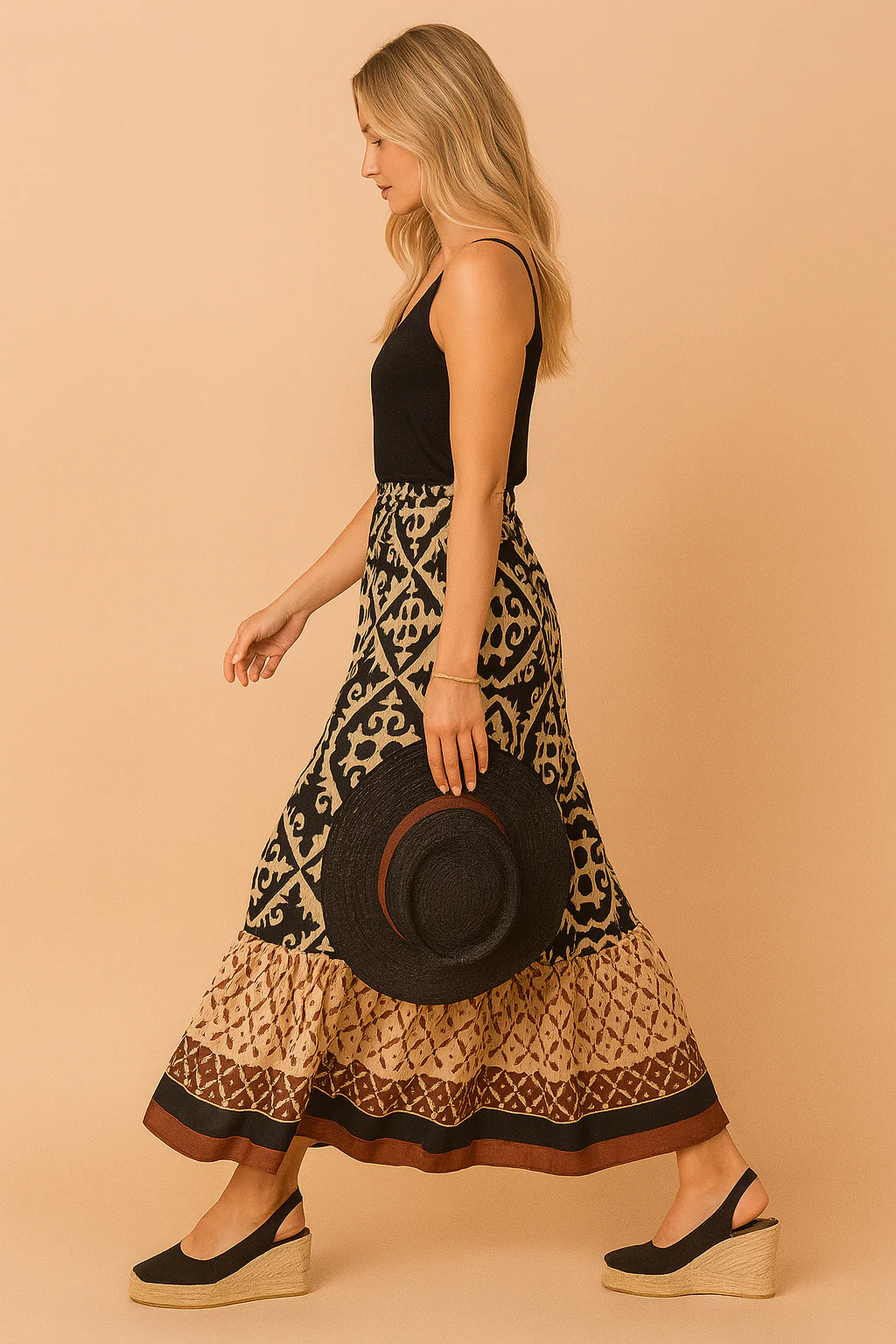 Izzy | Long Summer Skirt in Retro Boho Style - Image 3